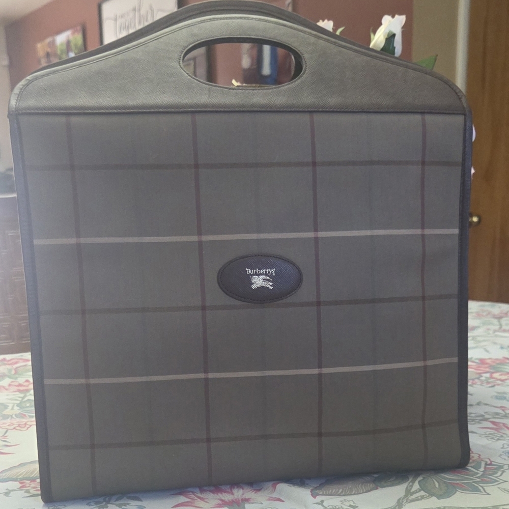 Burberry Black and Gray Plaid Women's Tote.